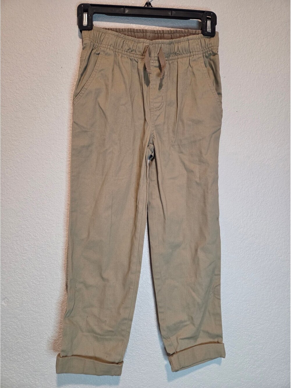 Wonder Nation Boys' Khaki Elastic Waist Pants Size M (8)